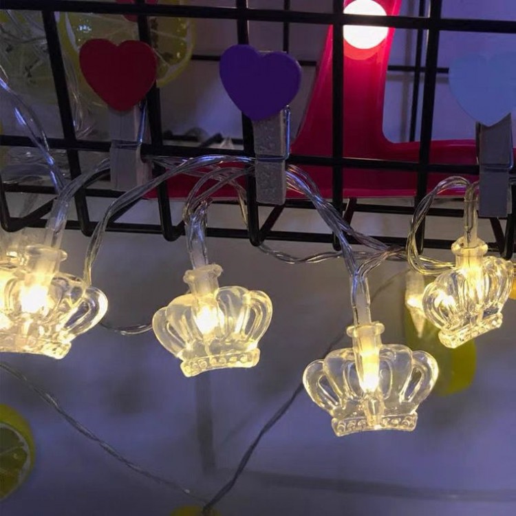 Soleil World - Ghirlanda solara cu bec in forma de coroana lumina calda, 30LED-uri, 4,5m
