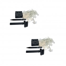 Soleil World - Ghirlanda solara cu bec in forma de coroana RGB, 30LED-uri, 4,5m -Set 2 bucati, 11954, tescomak.ro
