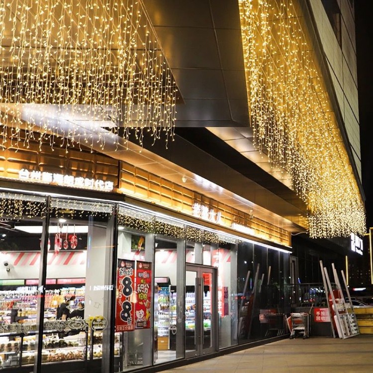 TESCOMAK - Instalatie de Craciun, perdea luminoasa, 480 LED-uri, lungime 2,5m, lumina alb calda