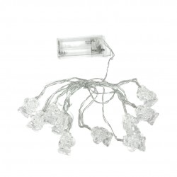 Soleil World - Instalatie de Craciun, Mos Craciun, 2m, 10 led-uri, cu baterii, 14409, tescomak.ro