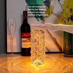 Lampa de masa decorativa cu LED "Crystal" Touch cu 3 temperaturi de culoare, 14499, tescomak.ro