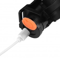 TESCOMAK - Lanterna frontala LED, 2 surse de iluminare, impermeabila, cu incarcare USB, set cu cablu, 15663, tescomak.ro