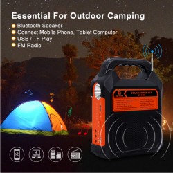 EASY POWER - Kit solar cu panou detasabil, difuzor, 3 becuri, radio, Bluetooth, 16718, tescomak.ro