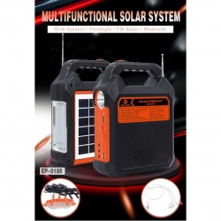 EASY POWER - Kit solar cu panou detasabil, difuzor, 3 becuri, radio, Bluetooth, 16720, tescomak.ro