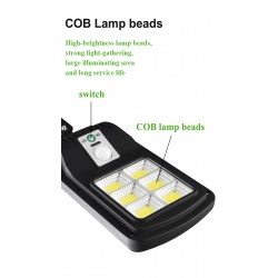Lampa solara de perete cu LED-uri COB si senzor de miscare