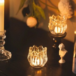 Soleil World - Lumanari cu LED-uri, Flori de lalele, cutie cu 6 bucati, 19528, tescomak.ro