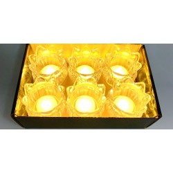 Soleil World - Lumanari cu LED-uri, Flori de lalele, cutie cu 6 bucati, 19536, tescomak.ro