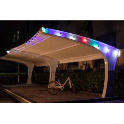 TESCOMAK - Ghirlanda luminoasa cu incarcare solara, lumina RGB, efect de picurare, 10 becuri, 20159, tescomak.ro