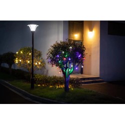 TESCOMAK - Ghirlanda luminoasa cu incarcare solara, lumina RGB, efect de picurare, 10 becuri, 20164, tescomak.ro