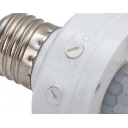 Suport Dulie E27 cu senzor infrarosu de miscare, distanta detectie 6m 360 grade, 20175, tescomak.ro