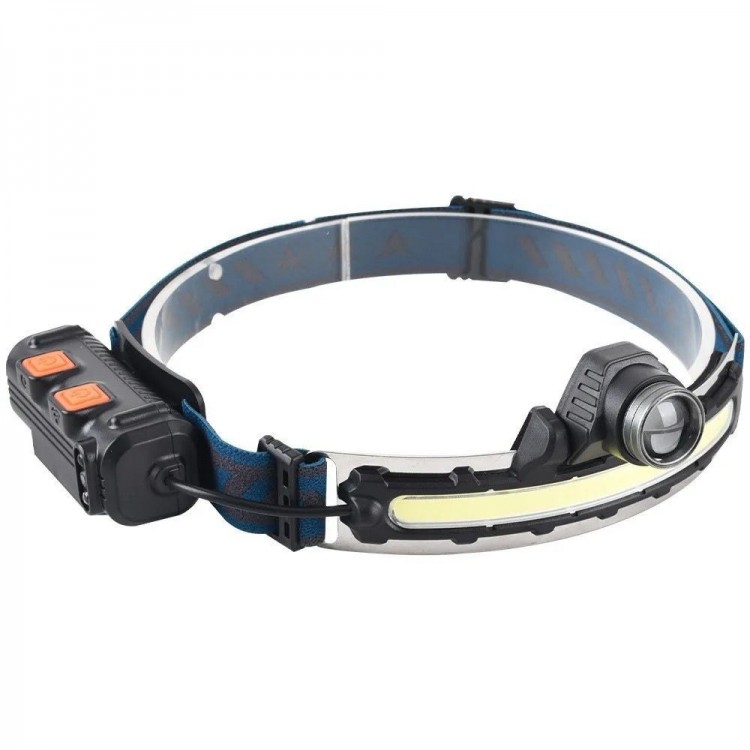 TESCOMAK - Lanterna de cap, multifunctionala, 3 moduri iluminare, senzor miscare, incarcare USB