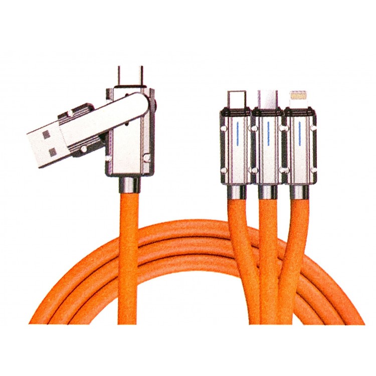 TESCOMAK - Cablu de date / Cablu de incarcare 120W USB / Type C la iOS / Type C / Micro