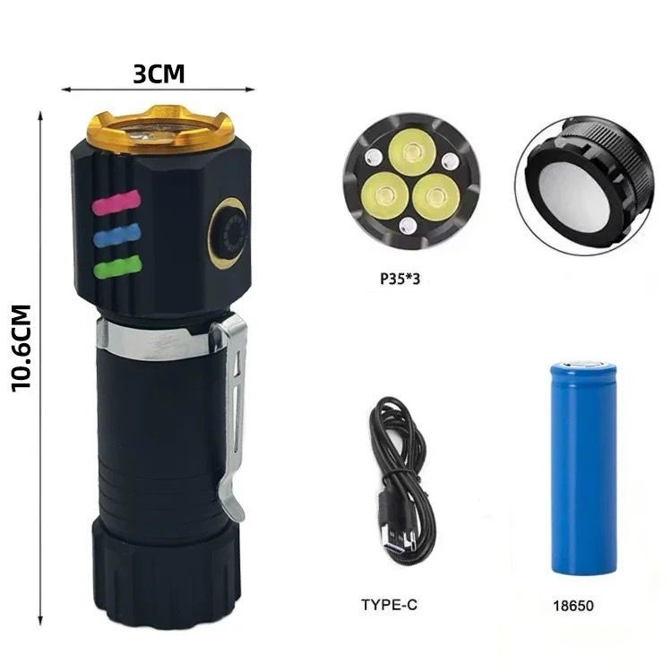 TESCOMAK - Lanterna multifunctionala reincarcabila, magnetica, 800lm