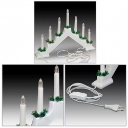 Soleil World - Lumanari decorative de Craciun, 7 becuri tip LED, 23959, tescomak.ro