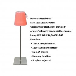 TESCOMAK - Lampa de masa LED cu atingere si schimbarea culorii, Dolly White RGBW, 24137, tescomak.ro