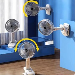 OEM - Ventilator de birou multifunctional cu clema, USB Type-C, 3 viteze, 24448, tescomak.ro