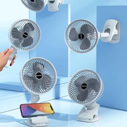 OEM - Ventilator de birou multifunctional cu clema, USB Type-C, 3 viteze, 24449, tescomak.ro