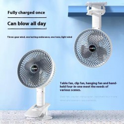 OEM - Ventilator de birou multifunctional cu clema, USB Type-C, 3 viteze, 24454, tescomak.ro
