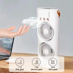 OEM - Ventilator dublu Mist & Breeze, cu functie de pulverizare si oscilatie de 90 grade, 24501, tescomak.ro