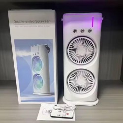 OEM - Ventilator dublu Mist & Breeze, cu functie de pulverizare si oscilatie de 90 grade, 24504, tescomak.ro