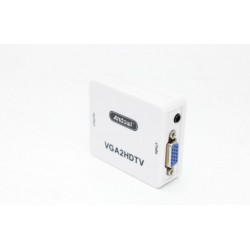 Andowl - Convertor 3.5mm / VGA feminin in HDMI feminin, 24715, tescomak.ro