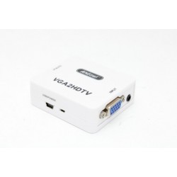 Andowl - Convertor 3.5mm / VGA feminin in HDMI feminin, 24716, tescomak.ro