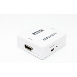 Andowl - Convertor 3.5mm / VGA feminin in HDMI feminin, 24717, tescomak.ro