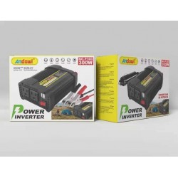 Andowl - Invertor 12V, 300W cu unda sinusoidala modificata, USB, priza 220V, indicator LED, 25003, tescomak.ro