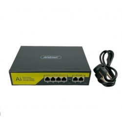 Andowl - Comutator inteligent de retea POE cu 6 porturi 100M, 25075, tescomak.ro