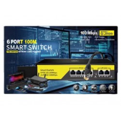 Andowl - Comutator inteligent de retea POE cu 6 porturi 100M, 25079, tescomak.ro