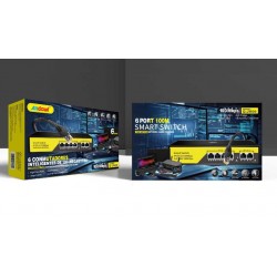 Andowl - Comutator inteligent de retea POE cu 6 porturi 100M, 25082, tescomak.ro