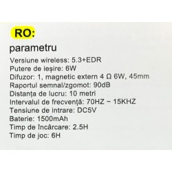 Andowl - Boxa portabila Bluetooth, suport TF card si U disk, dimensiuni 45mm, 25311, tescomak.ro