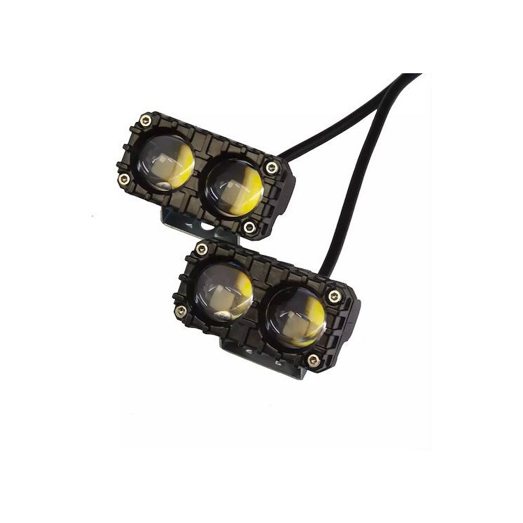 Andowl - Proiectoare din Aluminiu pentru Motocicleta 22W Iluminare Alba Galbena 2 bucati