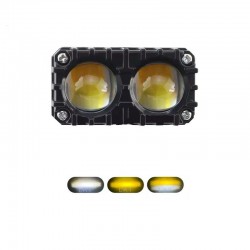 Andowl - Proiectoare din Aluminiu pentru Motocicleta 22W Iluminare Alba Galbena 2 bucati, 25317, tescomak.ro