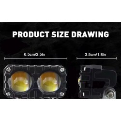 Andowl - Proiectoare din Aluminiu pentru Motocicleta 22W Iluminare Alba Galbena 2 bucati, 25319, tescomak.ro