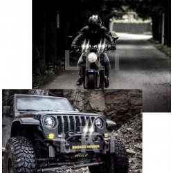 Andowl - Proiectoare din Aluminiu pentru Motocicleta 22W Iluminare Alba Galbena 2 bucati, 25322, tescomak.ro