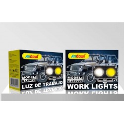 Andowl - Proiectoare din Aluminiu pentru Motocicleta 22W Iluminare Alba Galbena 2 bucati, 25323, tescomak.ro