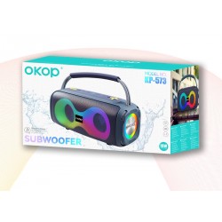 okop - Boxa Portabila, 10W, Bluetooth V5.3, Usb, TF Card, type-c, 1800mAh, RGB led, 25875, tescomak.ro