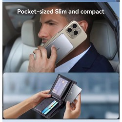 JOYROOM - Incarcator wireless magnetic, metalic, ultra-subtire de 20W, putere mobila 5000mAh, 25972, tescomak.ro