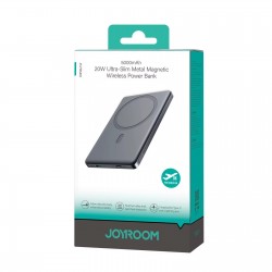 JOYROOM - Incarcator wireless magnetic, metalic, ultra-subtire de 20W, putere mobila 5000mAh, 25975, tescomak.ro