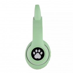 Casti CAT cu lumini colorate, Bluetooth 5.0, microfon si card micro-sd