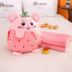 TESCOMAK - Set de patura si perna pentru copii, jucarie de plus, tematica cu animale, extra moale, 26329, tescomak.ro