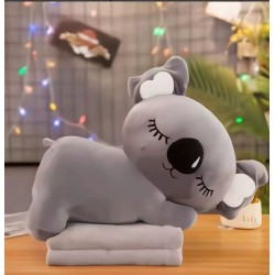 Set de patura si perna pentru copii, jucarie de plus urs Koala, extra moale