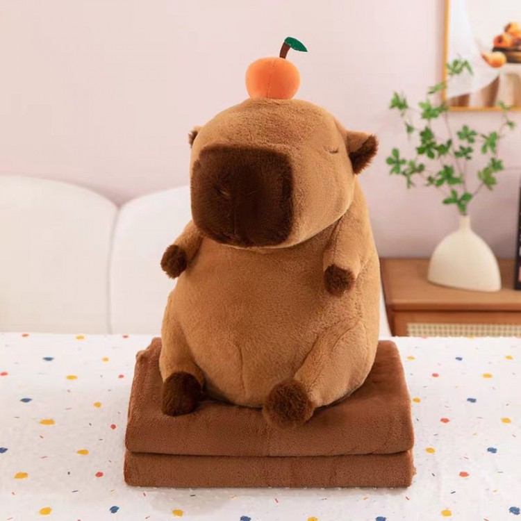 TESCOMAK - Set de patura si perna pentru copii, jucarie de plus animalute, extra moale