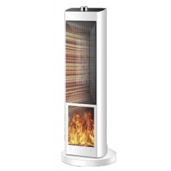 Aeroterma tip turn cu imitatie foc semineu, 2 trepte incalzire si ventilator, putere 2000W