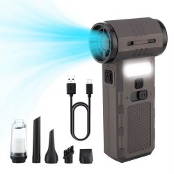 Mini Aspirator si Suflanta, 8 in 1, cu Lanterna LED – Putere Turbo 130.000RPM