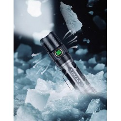YEMAO - Lanterna tactica EDC A6, 2200 lm, intrerupator Dublu, incarcare USB C, baterie 18650, 5 moduri de iluminare, 27707, tescomak.ro