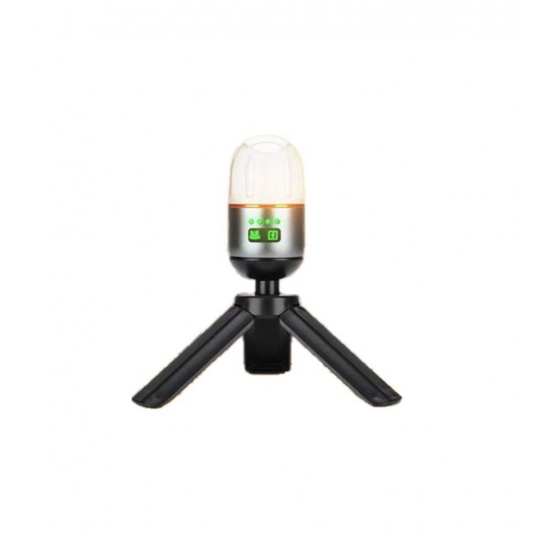 YEMAO - Lanterna mini de camping, multifunctionala, reincarcabila, cu baza magnetica si trepied