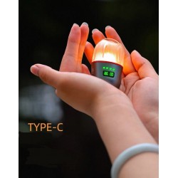 YEMAO - Lanterna mini de camping, multifunctionala, reincarcabila, cu baza magnetica si trepied, 27893, tescomak.ro