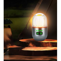 YEMAO - Lanterna mini de camping, multifunctionala, reincarcabila, cu baza magnetica si trepied, 27896, tescomak.ro
